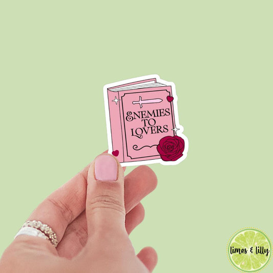 Enemies to Lovers Floral Rose Romance Book Sticker | Romance Tropes | Bookish stickers | kindle stickers | laptop | spicy romance |