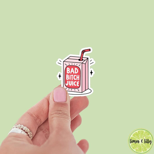 Bad Bitch Juice Box Straw Sticker | Kindle Stickers | Bookish Stickers | Romance Reader | Mood Reader