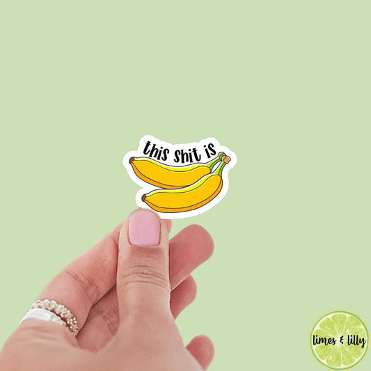 This Shit is Bananas Sticker | Kindle Stickers | Bookish Stickers | Water Bottle Sticker | Funny Sticker