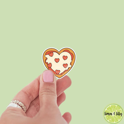 Heart Shaped Pepperoni Pizza Sticker | Valentine’s Day Sticker | Valentine Sticker | Kindle Stickers | Vinyl Sticker | Laptop |