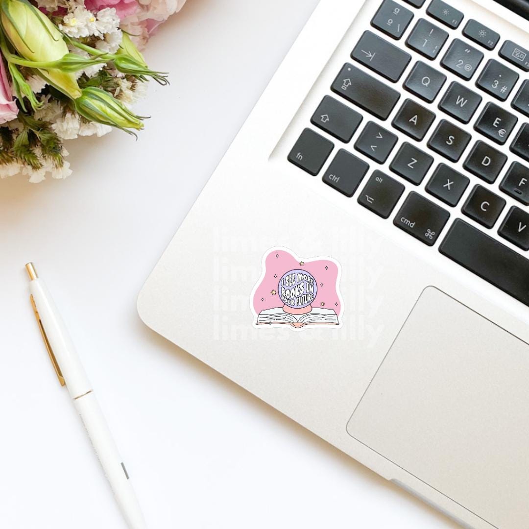 I See More Books in Your Future Crystal Ball Sticker | Kindle Stickers | Bookish Stickers | Bookish Sticker | Mood Reader | Psychic