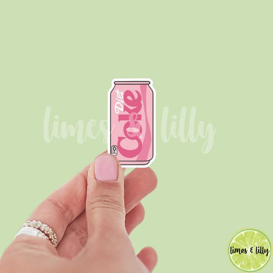 Pink Diet Cola Sticker | Soda Sticker | Girly Sticker | Kindle Sticker | Bookish Stickers | Trendy Stickers |