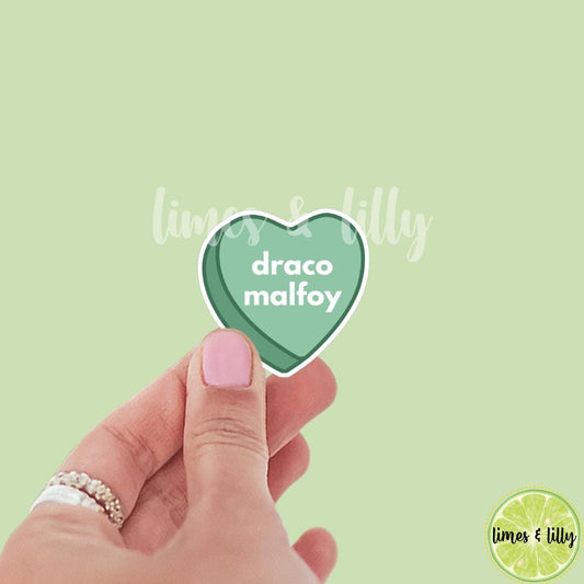 Book Boyfriend Draco Green Heart Sticker | Location Sticker | Dramione Fanfiction | Fan Fic | Bookish Stickers | Kindle Stickers
