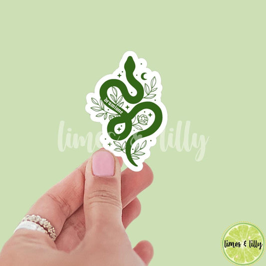 Dramione Snake Green Sticker | Fan Fic | Manacled Fanfiction | Bookish Stickers | Kindle Stickers