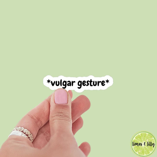 Vulgar Gesture Quote Sticker | Kindle Sticker | Bookish Sticker | Sticker Quote | Water Bottle Sticker | Quotes |