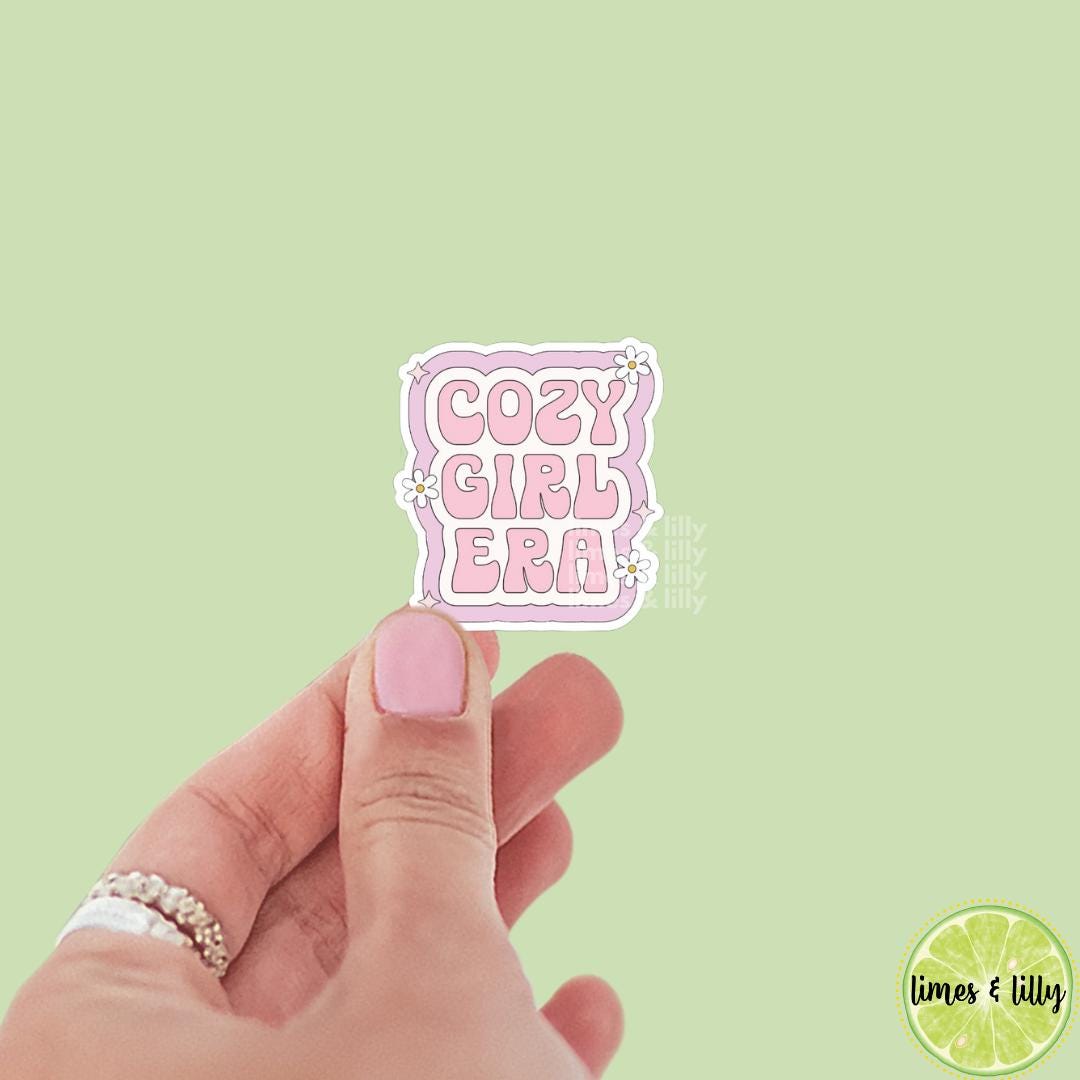 Cozy Girl Era Retro Vinyl Sticker | Book Sticker | Girly | Bookish Stickers | Kindle Sticker | Book Lover | Trendy Stickers