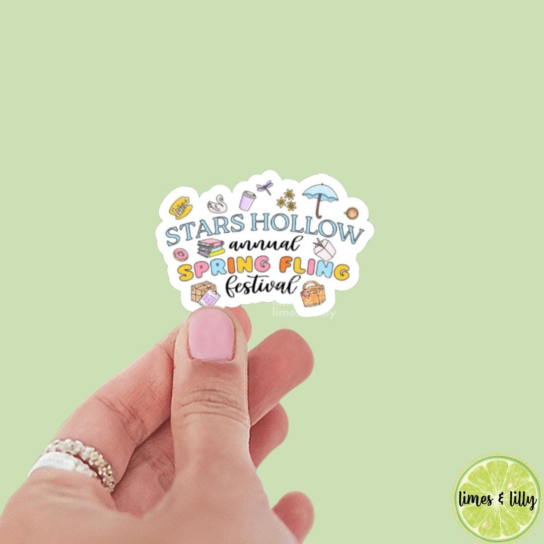 Gilmore Girls Sticker | Stars Hollow Annual Spring Fling Festival Vinyl Sticker | TV Show Inspired | Kindle Sticker | Bookish Stickers |