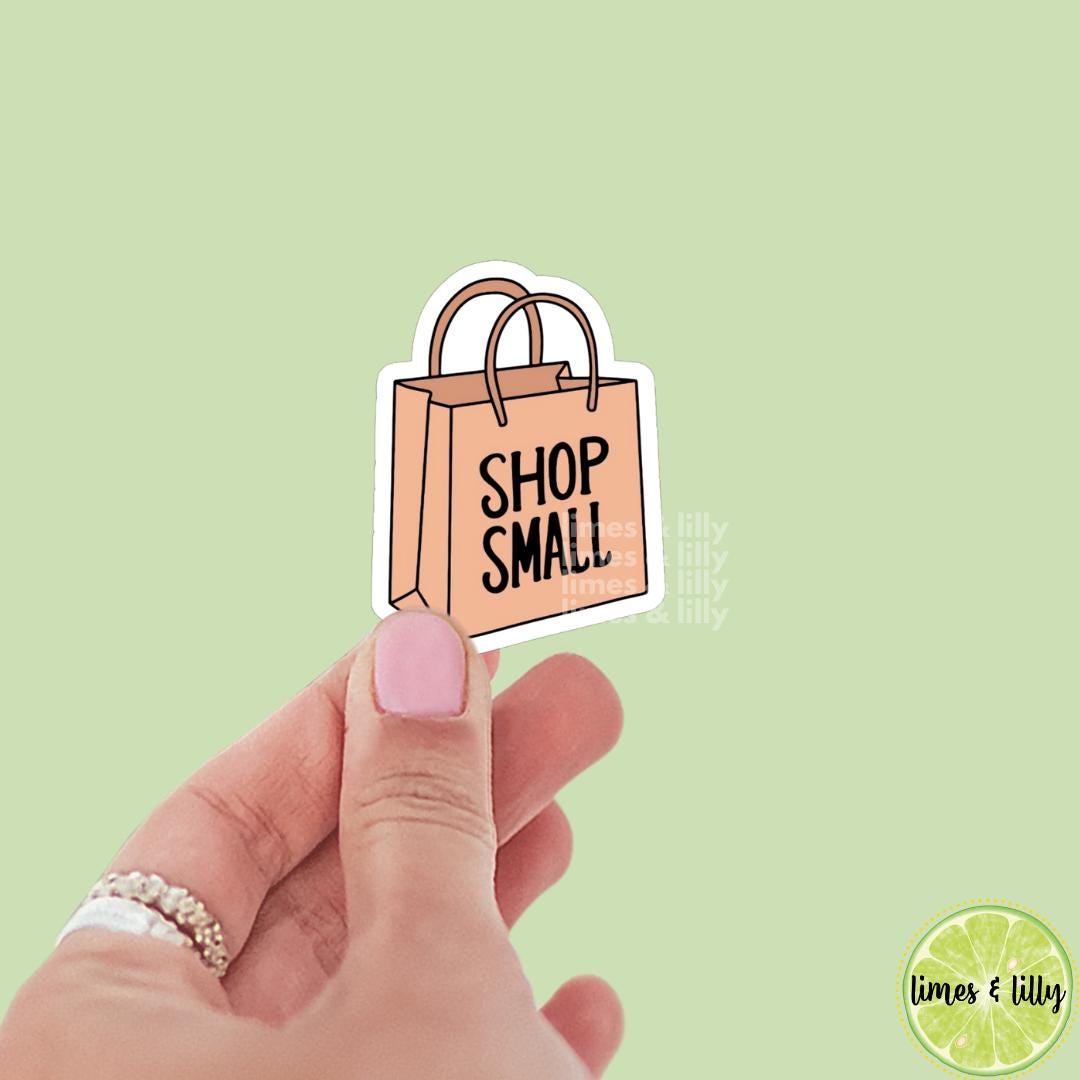 Shop Small Shopping Bag Vinyl Sticker | Kindle Stickers | Small Business Owner Stickers | Trendy Stickers |