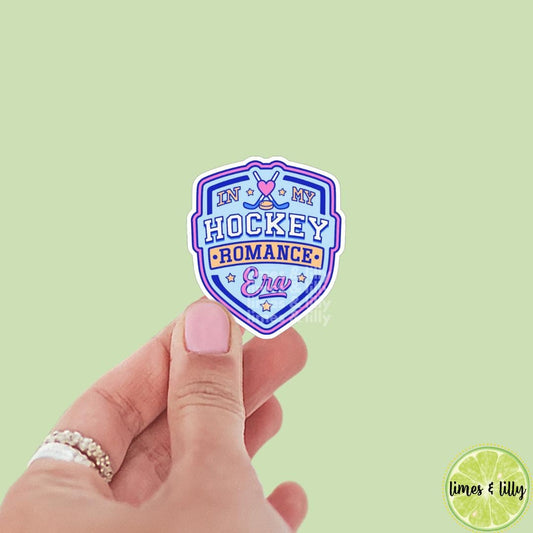 In My Hockey Romance Era Vinyl Sticker | Romance Tropes | Sports Romance | Bookish stickers | kindle stickers | laptop | spicy romance