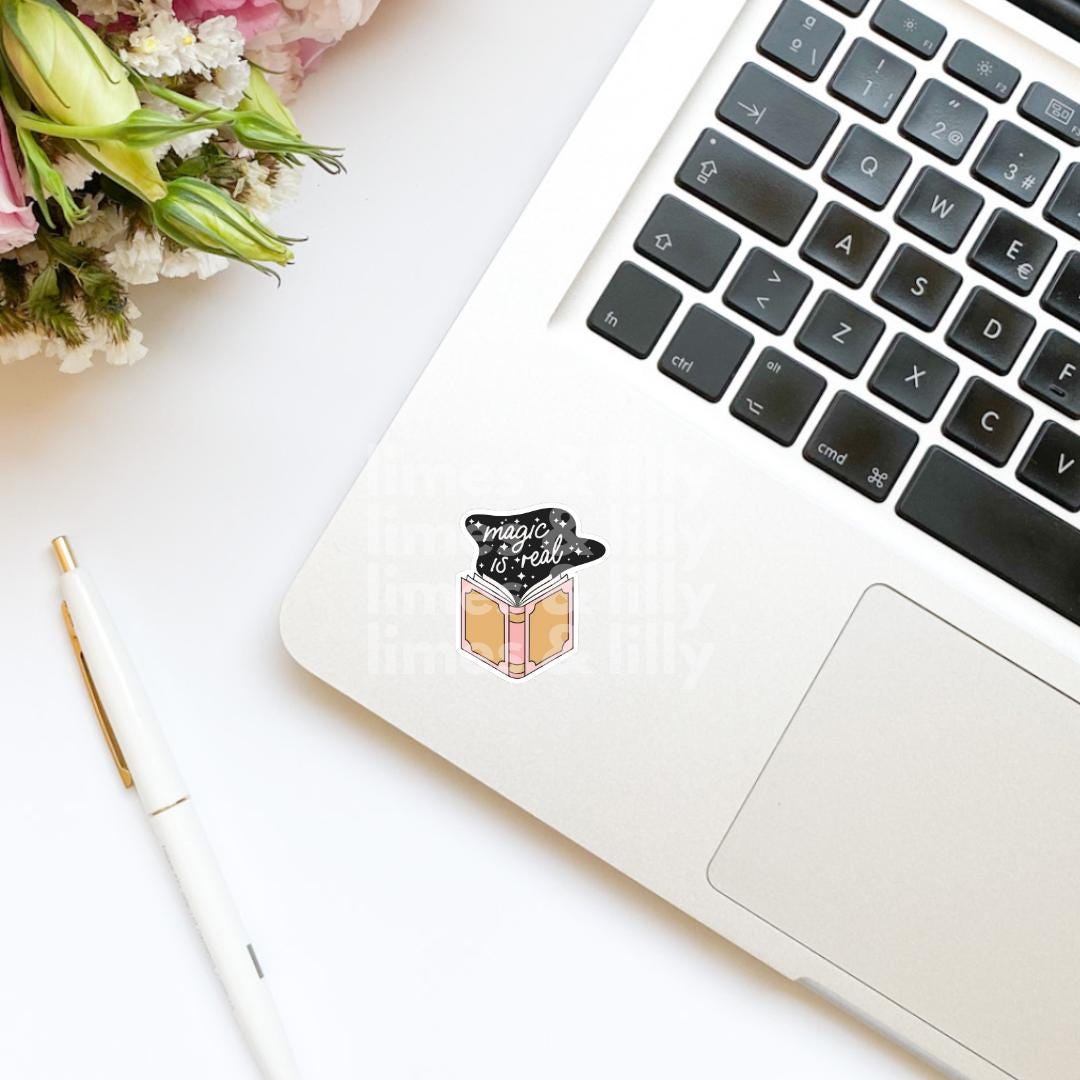 Magic is Real Book Vinyl Sticker, books are magic stickers, kindle stickers, laptop, bookish stickers, decal, water bottle