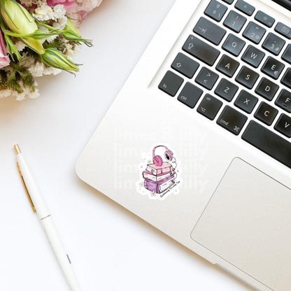 Listening Counts Too Audiobook Headphones Vinyl Sticker | Audio Books | Book Sticker | Bookish Stickers | Kindle Stickers | Book Lover