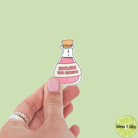 Endless TBR To Be Read Remedy Potion Bottle Vinyl Sticker | Kindle Stickers | Bookish Stickers | Mood Reader