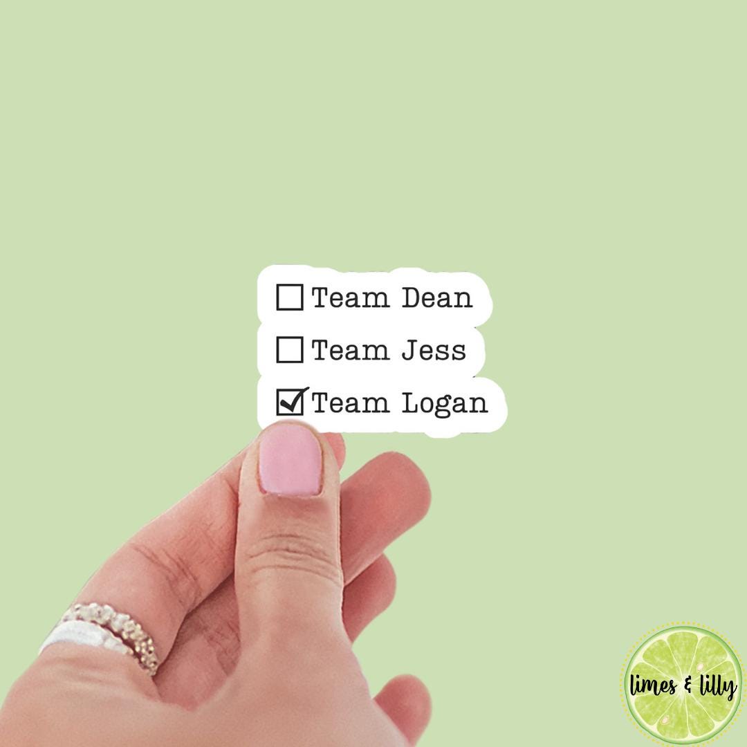 Team Dean, Team Jess, Team Logan CHECK Vinyl Sticker | Gilmore Girls Vinyl Sticker | TV Show Inspired | Kindle Sticker | Bookish Stickers |