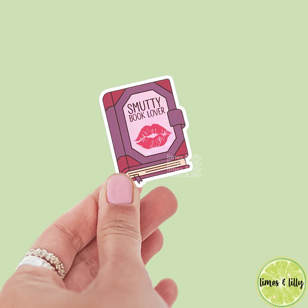 Smutty Book Lover Kissy Lips Book Vinyl Sticker| Bookish Stickers | Kindle Stickers | Laptop Sticker | Water Bottle Sticker