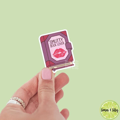 Smutty Book Lover Kissy Lips Book Vinyl Sticker| Bookish Stickers | Kindle Stickers | Laptop Sticker | Water Bottle Sticker