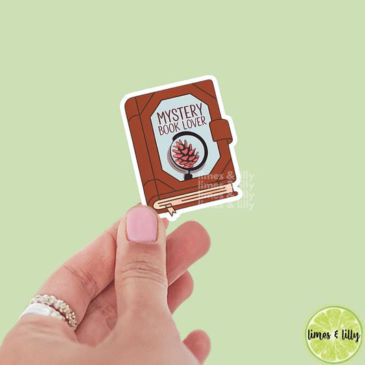 Mystery Book Lover Book Vinyl Sticker| Bookish Stickers | Kindle Stickers | Laptop Sticker | Water Bottle Sticker