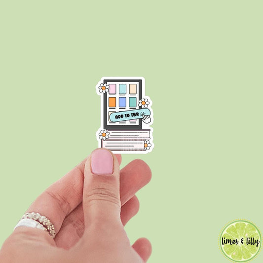 Kindle Add to TBR To Be Read Vinyl Sticker | Kindle Stickers | Bookish Stickers | Mood Reader