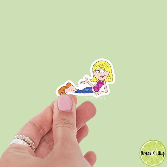 Y2K 90s Lizzie Cartoon Vinyl Sticker | Bookish Stickers | Kindle Stickers | Decal | Retro | Nostalgia