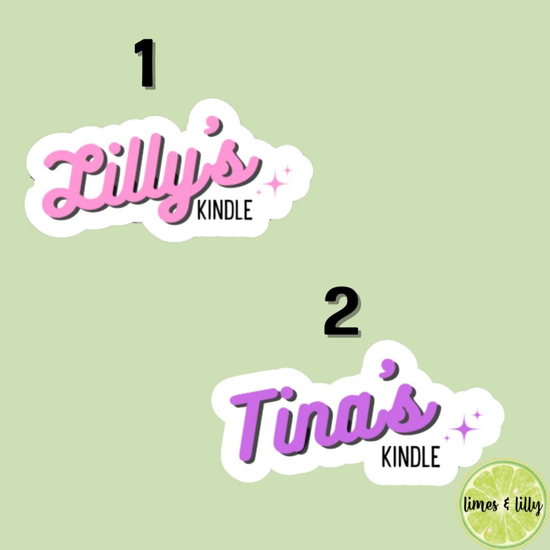 CUSTOM Kindle Name Stickers, personalized bookish sticker, name sticker, booktok, personalized name stickers, kindle stickers