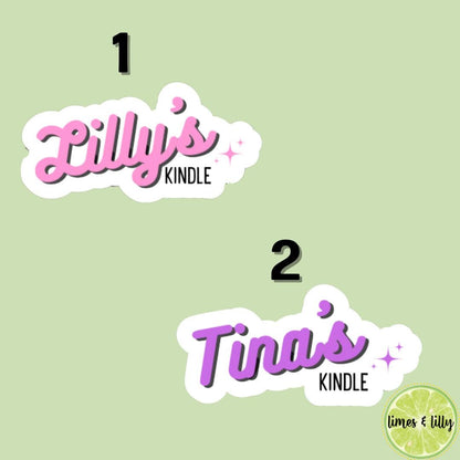 CUSTOM Kindle Name Stickers, personalized bookish sticker, name sticker, booktok, personalized name stickers, kindle stickers