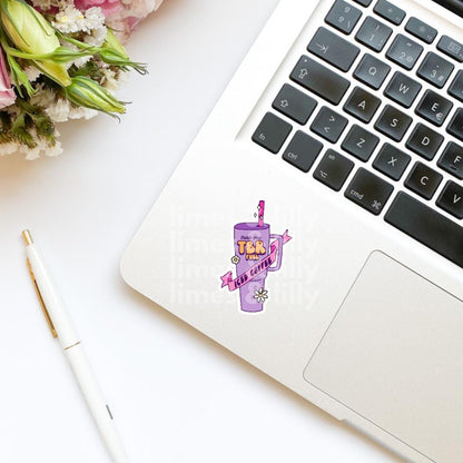 Finish Your TBR To Be Read Fuel Iced Coffee Vinyl Sticker | Kindle Stickers | Bookish Stickers | Mood Reader | Funny Stickers