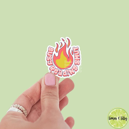 Busy Reading Smut Fire Flame Vinyl Sticker | Book Sticker | Bookish Stickers | Kindle Stickers | Book Lover