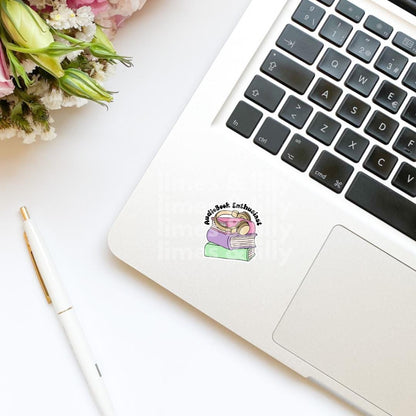Audiobook Enthusiast Headphones Book Stack Vinyl Sticker | Book Sticker | Bookish Stickers | Kindle Stickers | Book Lover | Romance Tropes