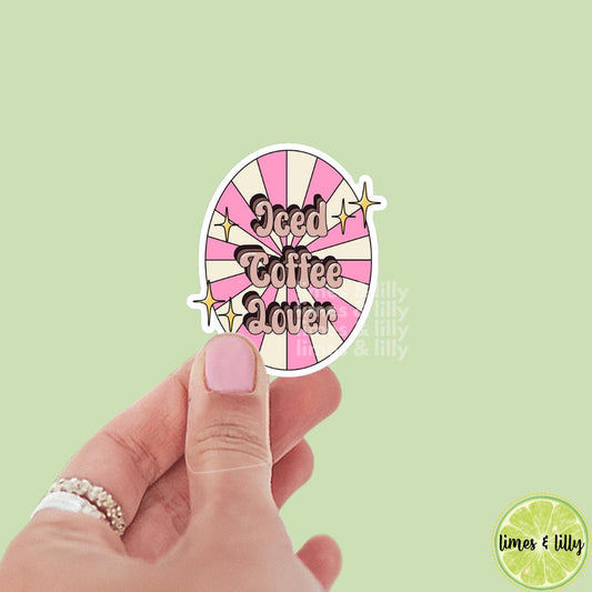 Iced Coffee Lover Vinyl Sticker | Kindle Stickers | Water Bottle Sticker | Laptop Sticker | Trendy Stickers | Gift for Book Lovers