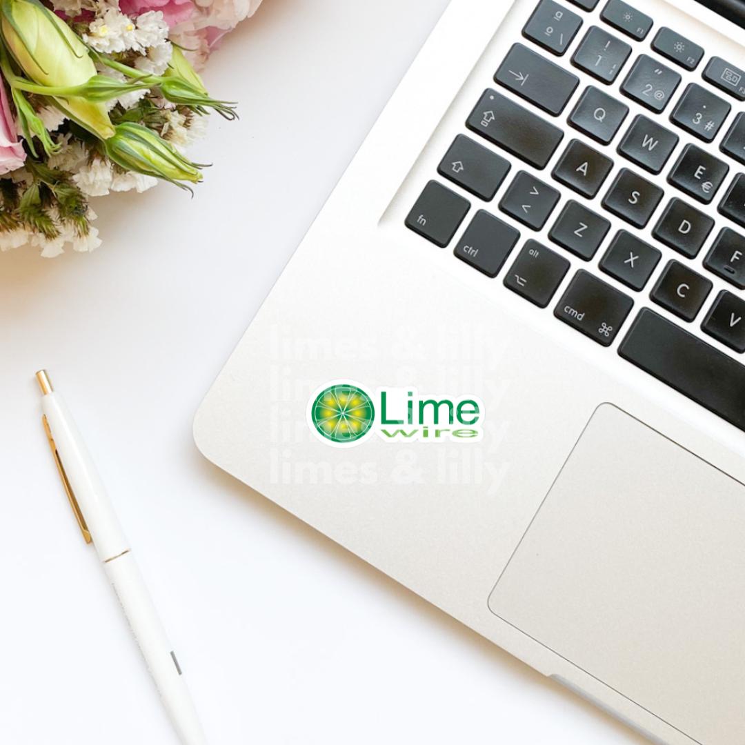 Limewire Logo Vinyl Sticker | Kindle Stickers | Y2K | 2000s | Retro | Water Bottle Stickers | Millennials | Nostalgia | Cute Stickers