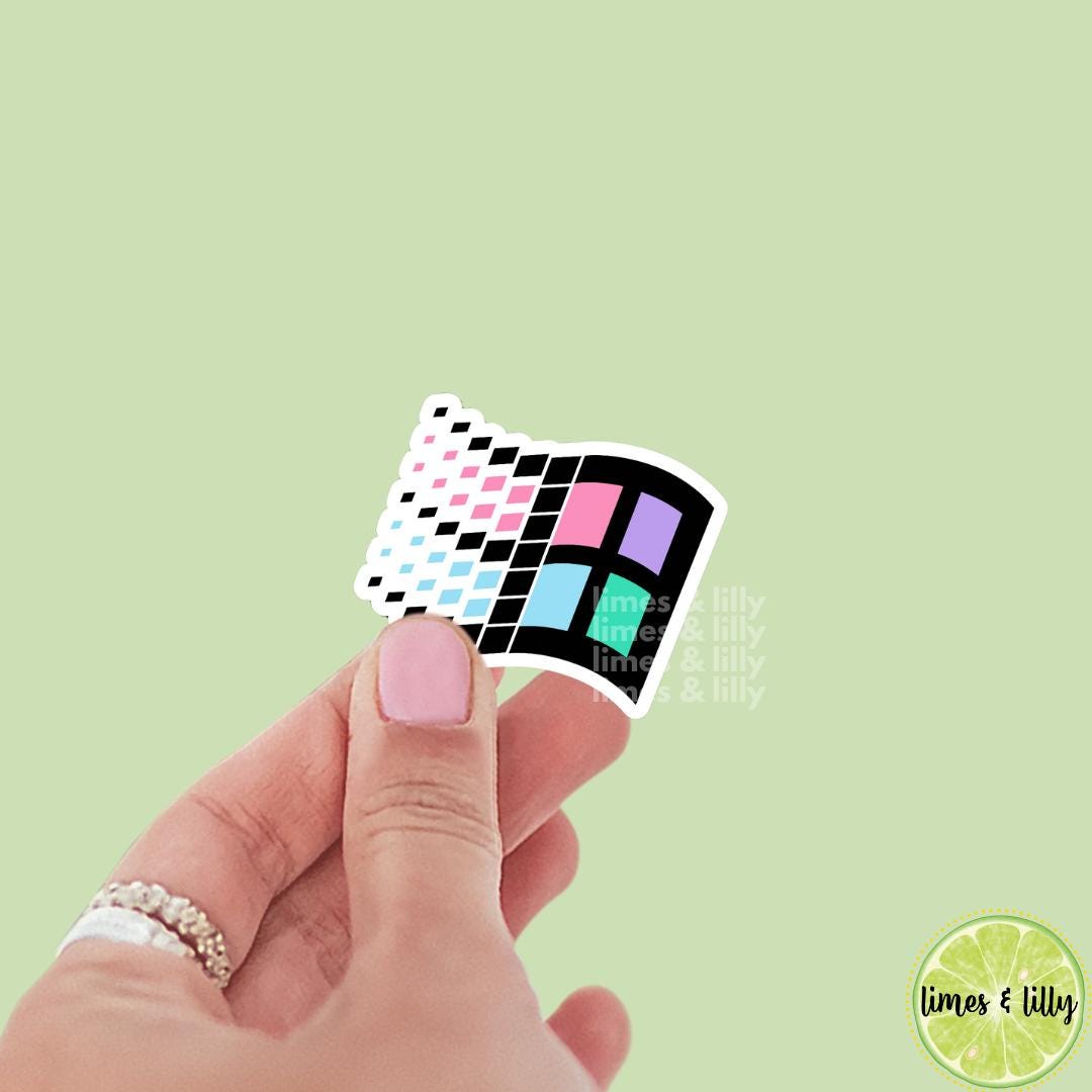 Windows Logo Old School Vinyl Sticker | Kindle Stickers | Y2K | 2000s | Retro | Water Bottle Stickers | Millennials | Nostalgia |