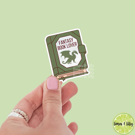 Fantasy Book Lover Dragon Book Vinyl Sticker | Book Inspired | Bookish Stickers | Kindle Stickers | Decal | Book Merch