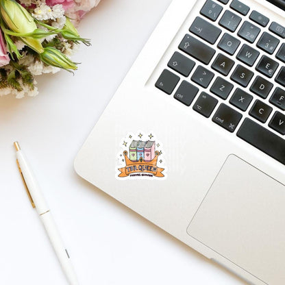 TBR Queen Forever Growing Cute Vinyl Sticker | To Be Read Queen | Kindle Stickers | Bookish Stickers | Trendy Stickers |
