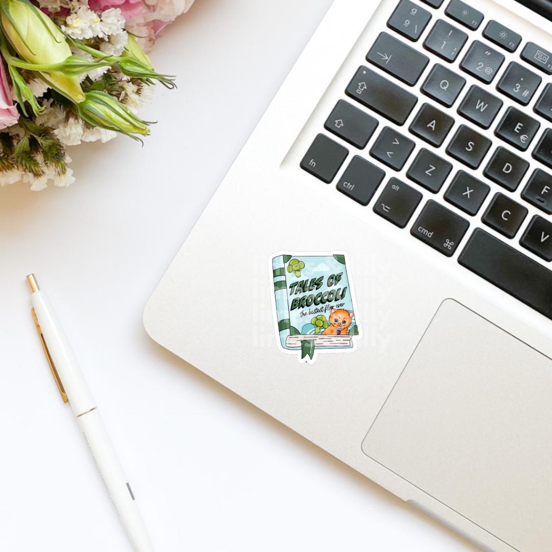 Tales of Broccoli The Bestest Flier Ever Vinyl Sticker | Kindle Stickers | Bookish Stickers | Sticker Quote | Book Inspired | Cat Sticker