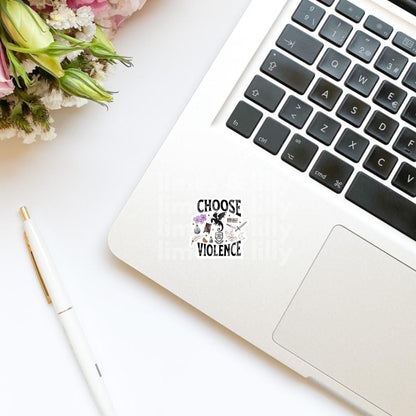 Choose Violence Violet Vinyl Sticker | Book Inspired | Bookish Stickers | Kindle Stickers | Laptop | Decal | Romantasy Book Merch