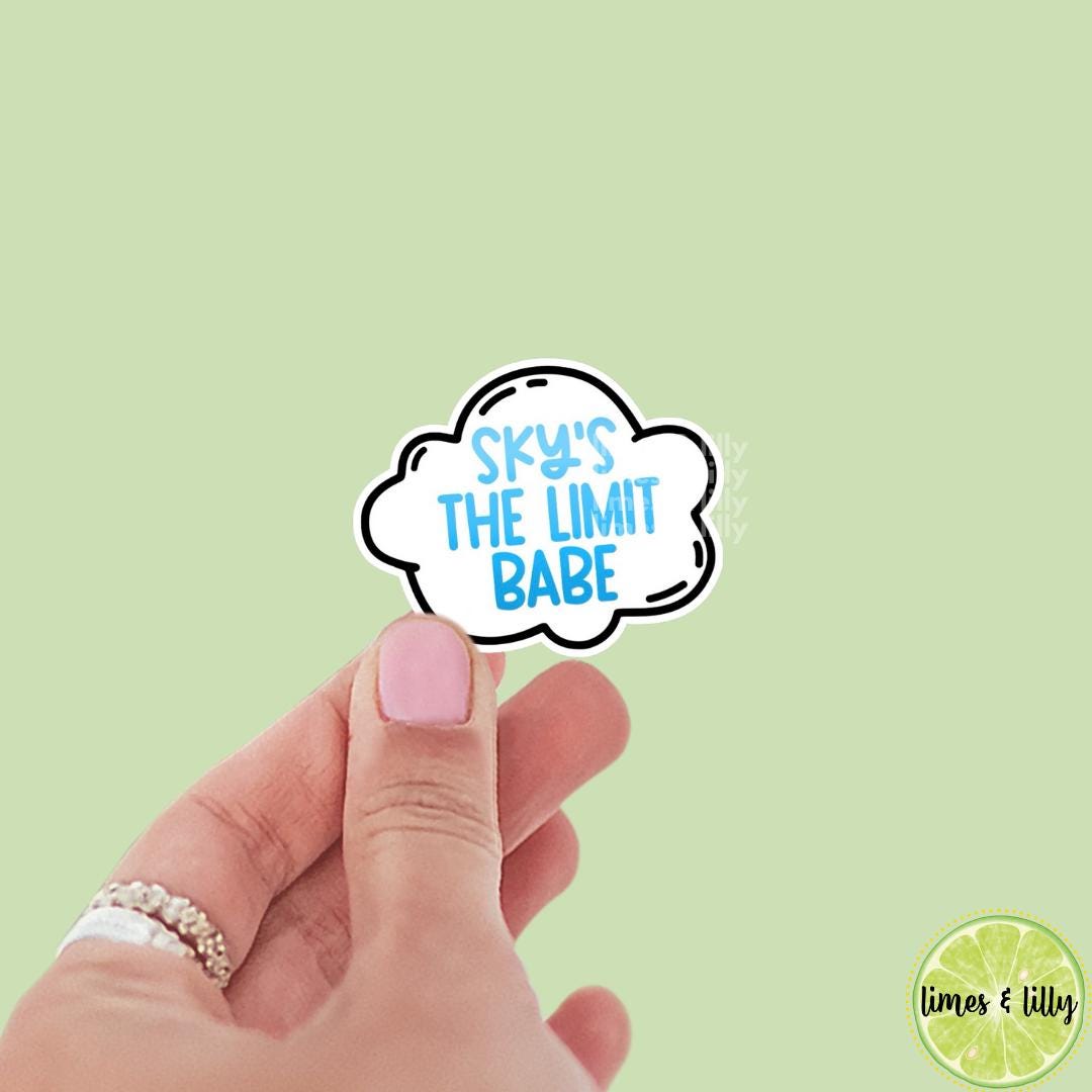 Sky’s the Limit Babe Cloud Vinyl Sticker | Smiley Face Sticker | Kindle Stickers | Bookish Stickers | Cute Stickers | Trendy Stickers