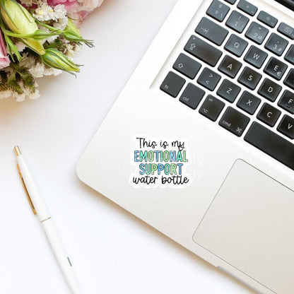 This is My Emotional Support Water Bottle Vinyl Sticker | Water Bottle Sticker | Bookish Stickers | Kindle Stickers | Laptop Stickers