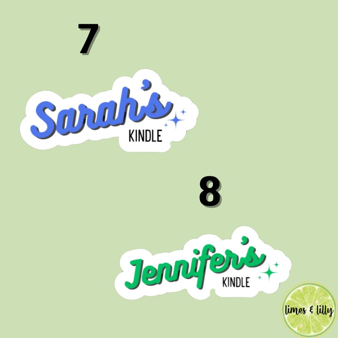 CUSTOM Kindle Name Stickers, personalized bookish sticker, name sticker, booktok, personalized name stickers, kindle stickers