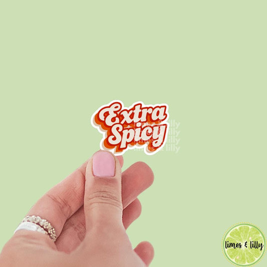 Extra Spicy Retro Font Vinyl Sticker | Kindle Stickers | Bookish Stickers | Smutty Stickers | Gift for Book Lover | Romance Stickers