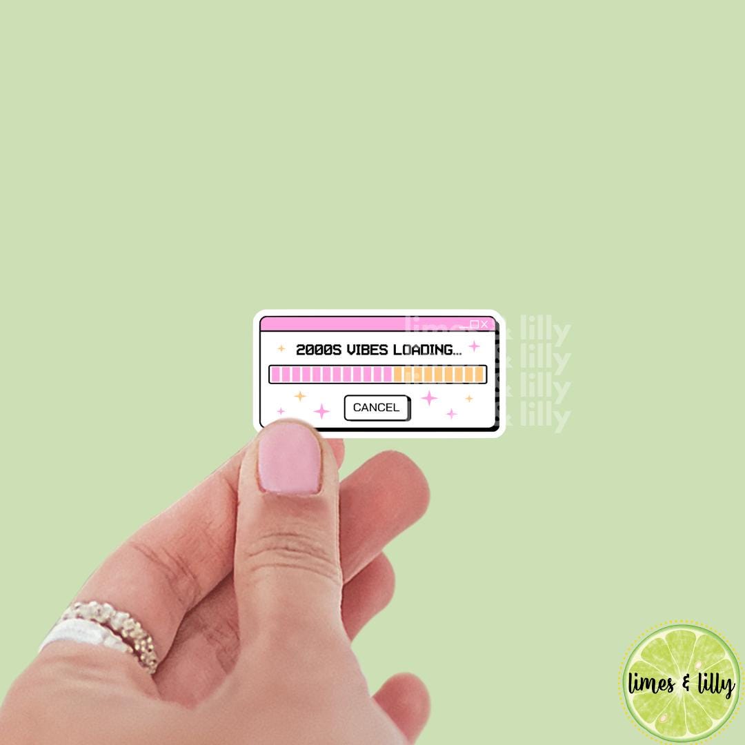 Y2K 2000s Vibes Loading Computer Notification Screen Vinyl Sticker | Kindle Stickers | Millennials | Nostalgia | Funny Stickers