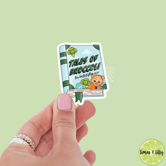 Tales of Broccoli The Bestest Flier Ever Vinyl Sticker | Kindle Stickers | Bookish Stickers | Sticker Quote | Book Inspired | Cat Sticker