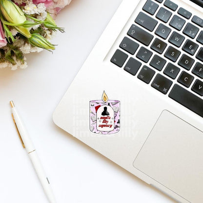Smells Like Mystery Candle Vinyl Sticker| Bookish Stickers | Kindle Stickers | Laptop Sticker | Water Bottle Sticker | Trendy Stickers