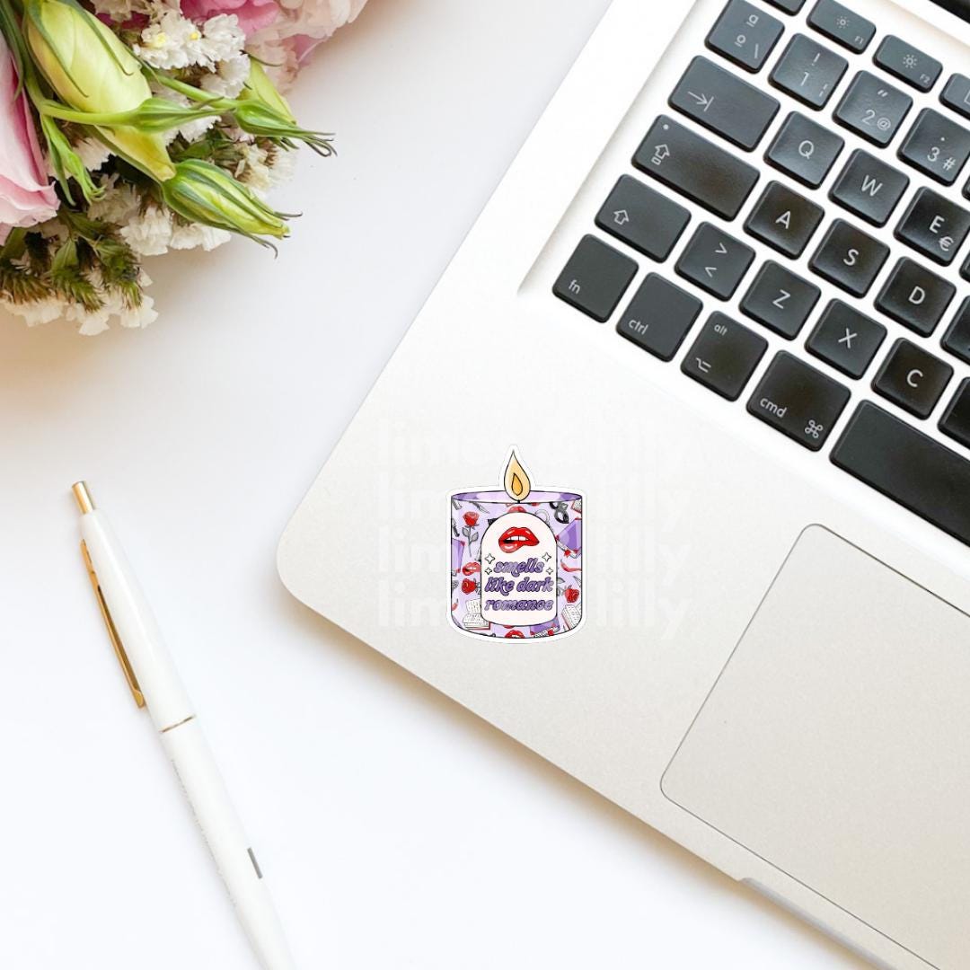 Smells Like Dark Romance Candle Vinyl Sticker | Girly | Water Bottle Sticker | Bookish Stickers | Kindle Stickers | Book Lover | Trendy