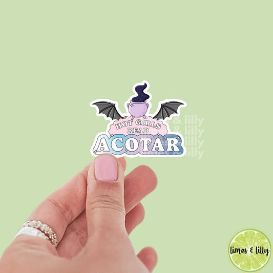 Hot Girls Read ACOTAR Vinyl Sticker | ACOTAR | Cauldron Boil Me | Book Inspired | Bookish Stickers | Kindle | Laptop | Romantasy Book Merch