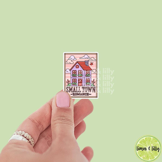 Small Town Romance Card Vinyl Sticker | Romance Tropes | Bookish stickers | kindle stickers | water bottle stickers |