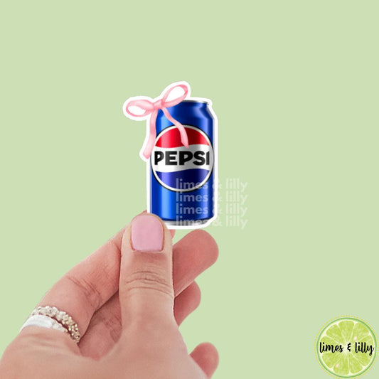Cola Soda Can Coquette Bow Vinyl Sticker | Soda Sticker | Girly Sticker | Kindle Stickers | Trendy Stickers |