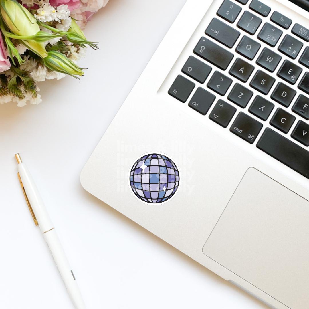 Disco Ball Cute Vinyl Sticker, kindle stickers, trendy stickers, cute stickers