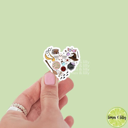 HP World Heart Vinyl Sticker | HP Sticker | Bookish Stickers | Kindle Stickers | Vinyl Book Inspired | Book Quotes