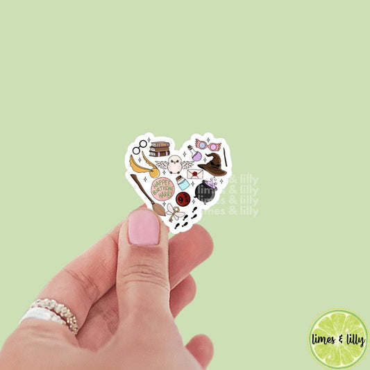 HP World Heart Vinyl Sticker | HP Sticker | Bookish Stickers | Kindle Stickers | Vinyl Book Inspired | Book Quotes