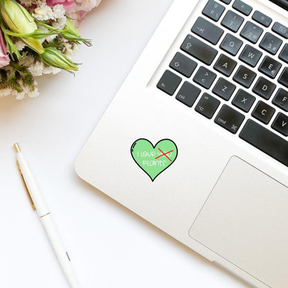 I Love Plants Heart Vinyl Sticker | Kindle Stickers | Trendy Stickers | Plant Lover | Plant Mom