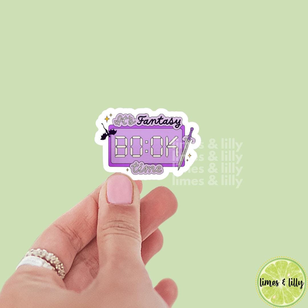 It's Fantasy Book Time Clock Vinyl Sticker | Kindle Stickers | Bookish Stickers | Trendy Stickers